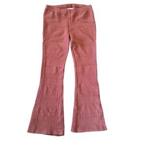 O’NEILL Girls’ Flared Pull On Textured Knit Pants Activewear Rose Size M